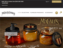 Tablet Screenshot of mccallscandles.com